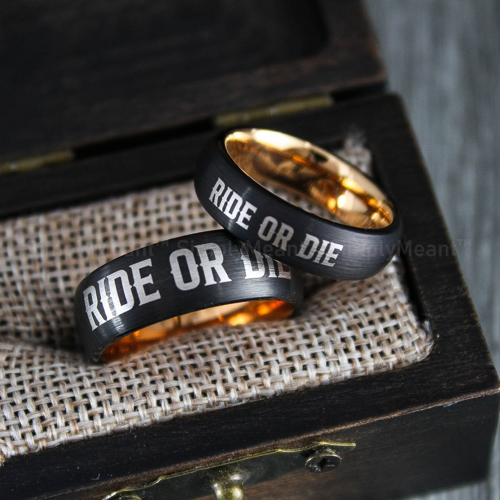 IMG_1736 Ride or Die Rings, Ride or Die, Ride or Die Wedding Rings, Ride or Die Wedding Bands, Black Wedding Rings, Black Wedding Bands, Biker Rings - Image 5
