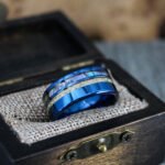 Abalone Shell Rings, Meteorite Rings, Couple Rings, Matching Wedding Rings - Image 4