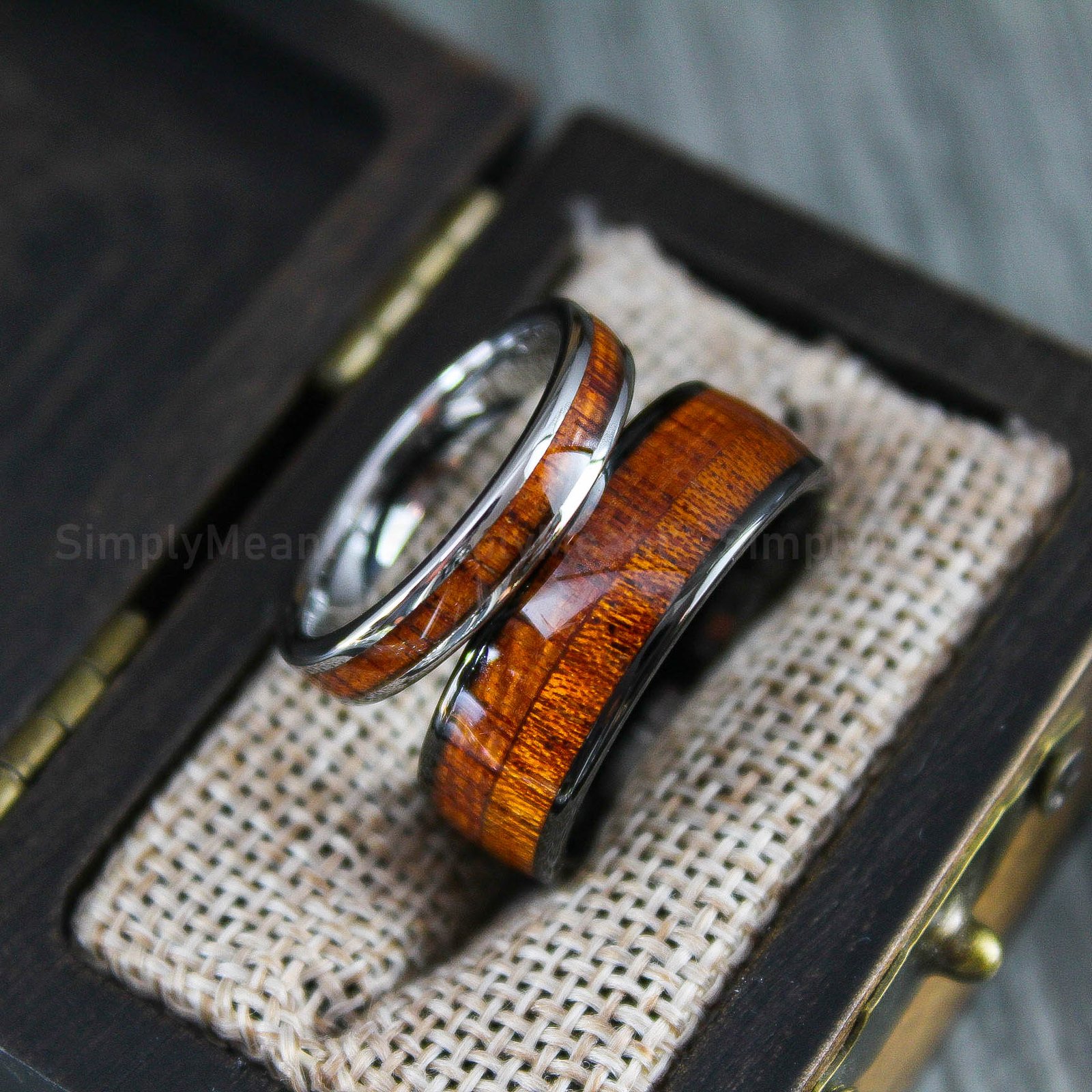IMG_1548 Wood Wedding Bands, Wood Rings, Couple Wedding Rings, Matching Rings - Image 4