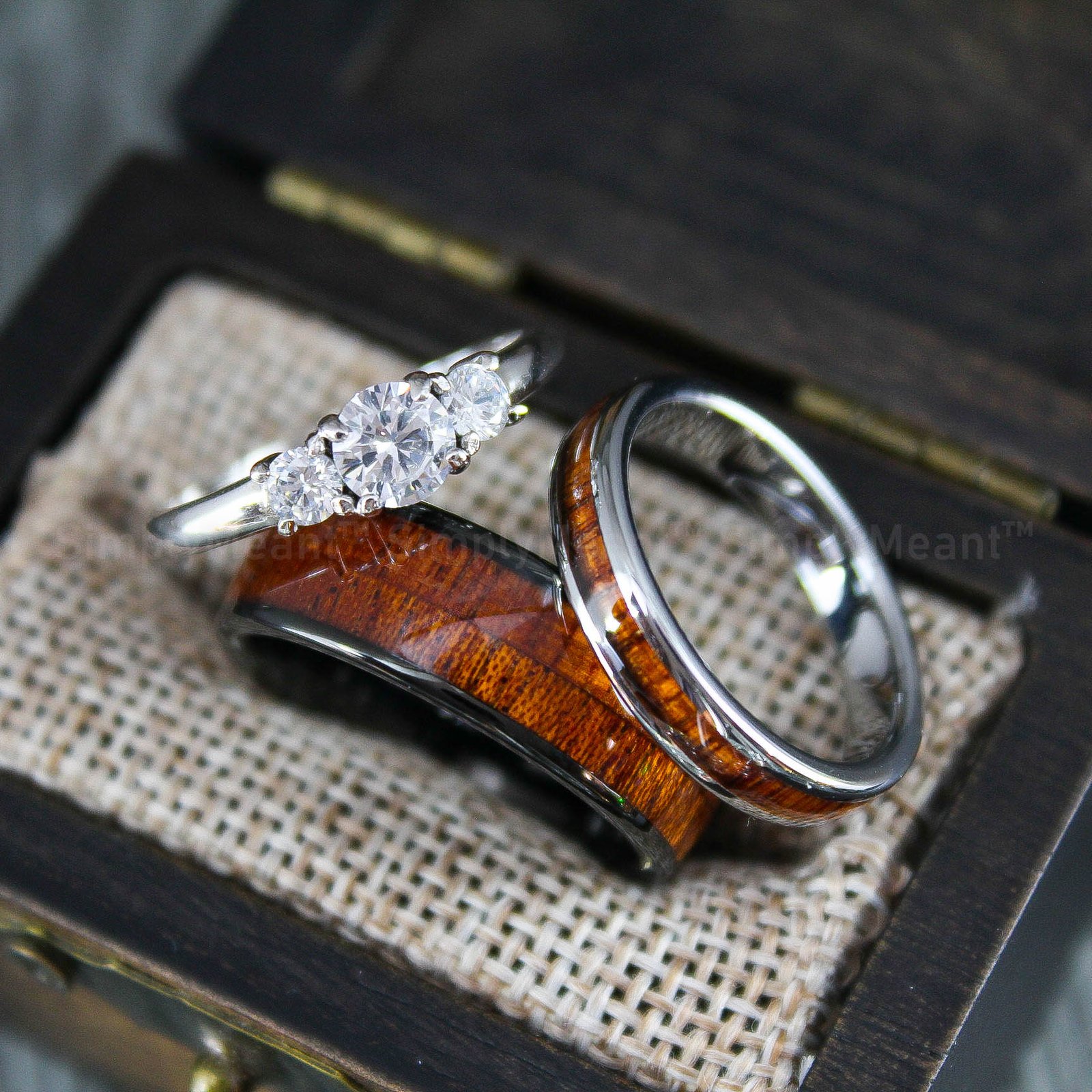 IMG_1549 Wood Wedding Bands, Wood Rings, Couple Wedding Rings, Matching Rings - Image 1