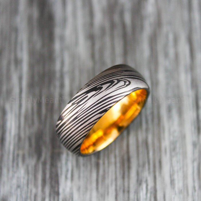 Damascus Steel Rings, Damascus Steel Wedding Bands, Damascus Steel Wedding Rings - Image 4