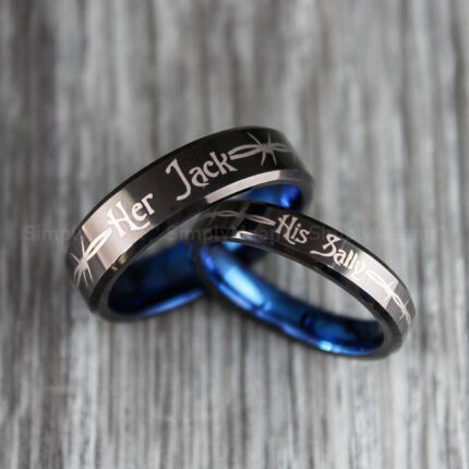 Her Jack His Sally Rings, Simply Meant To Be Wedding Bands, Couple Rings