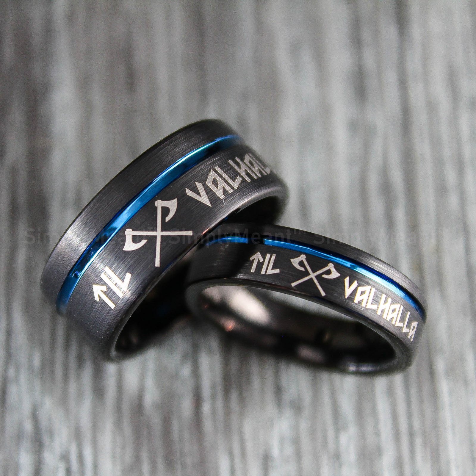 IMG_1608 Til Valhalla Rings, Til Valhalla Wedding Bands, Vikings Couple Rings - Image 3