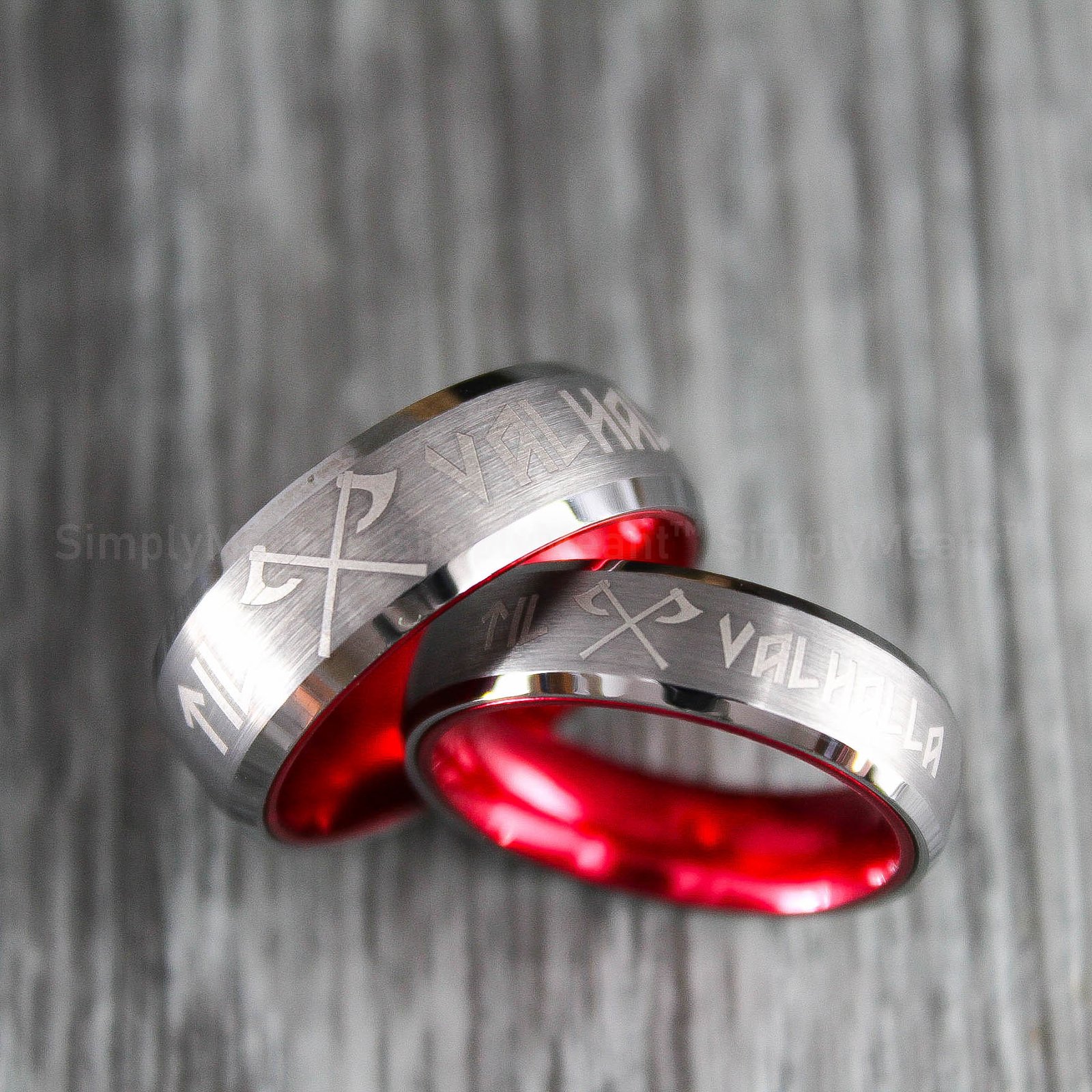 IMG_1616 Til Valhalla Rings, Til Valhalla Wedding Bands, Vikings Couple Rings - Image 3