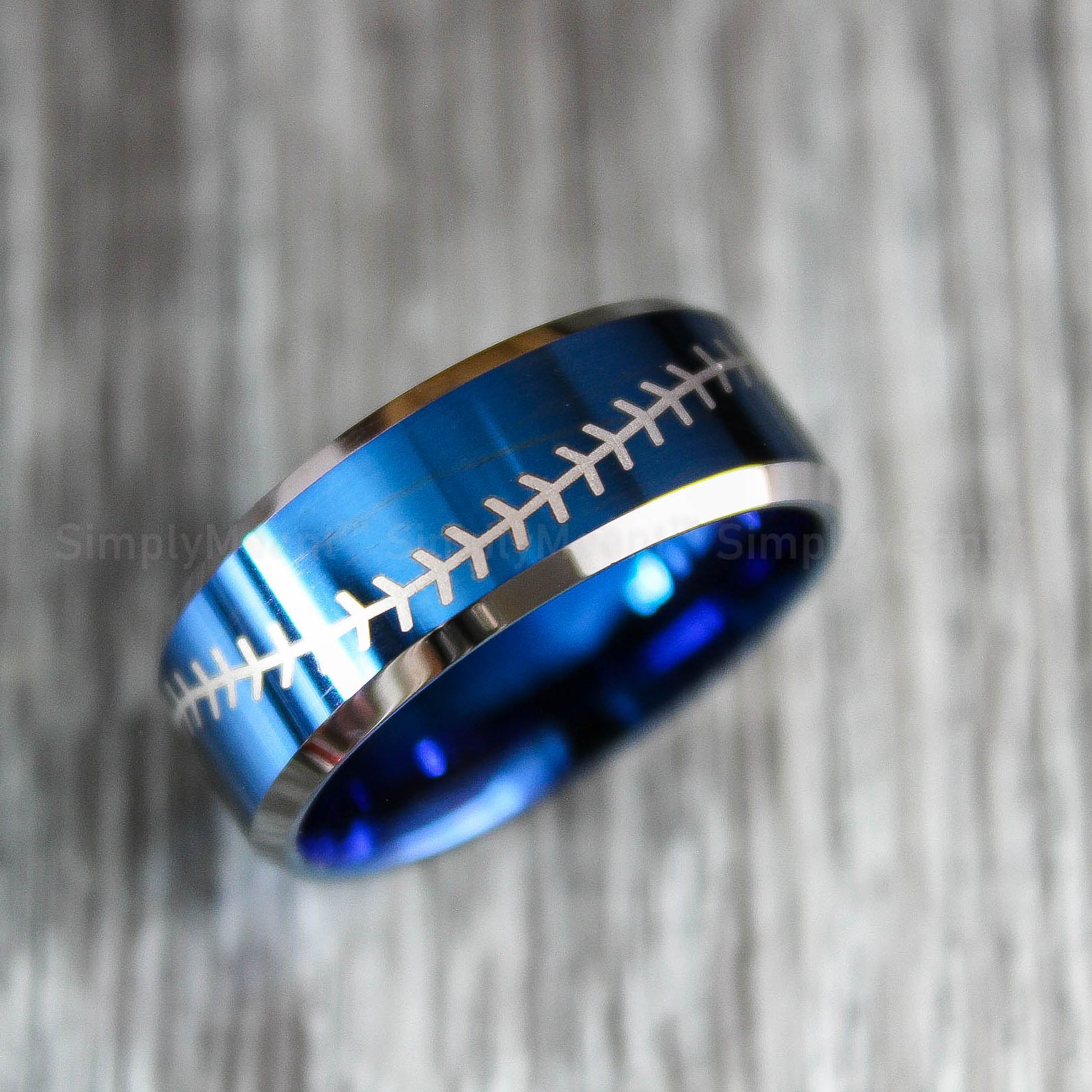 IMG_1671 Baseball Ring, Baseball Jewelry, Baseball Stitch Wedding Band - Image 1