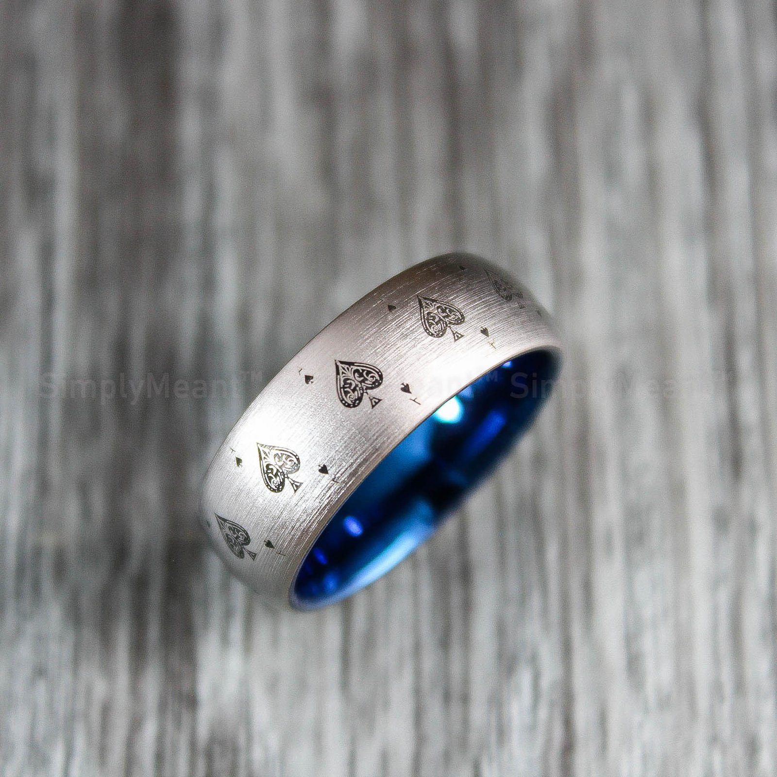 IMG_1672 Ace Of Spades Ring, Ace of Spades Wedding Band, Gaming Wedding Band, Poker Ring - Image 1
