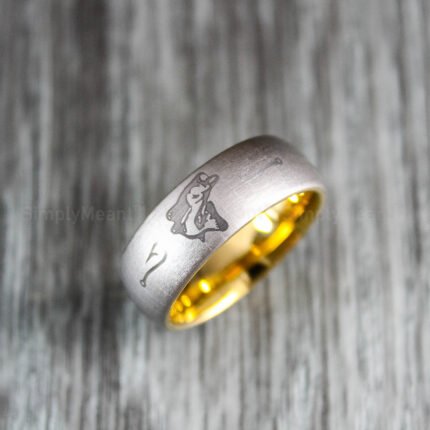Fishing Ring, Bass Fishing Ring, Fishing Wedding Band, Fishing Jewelry