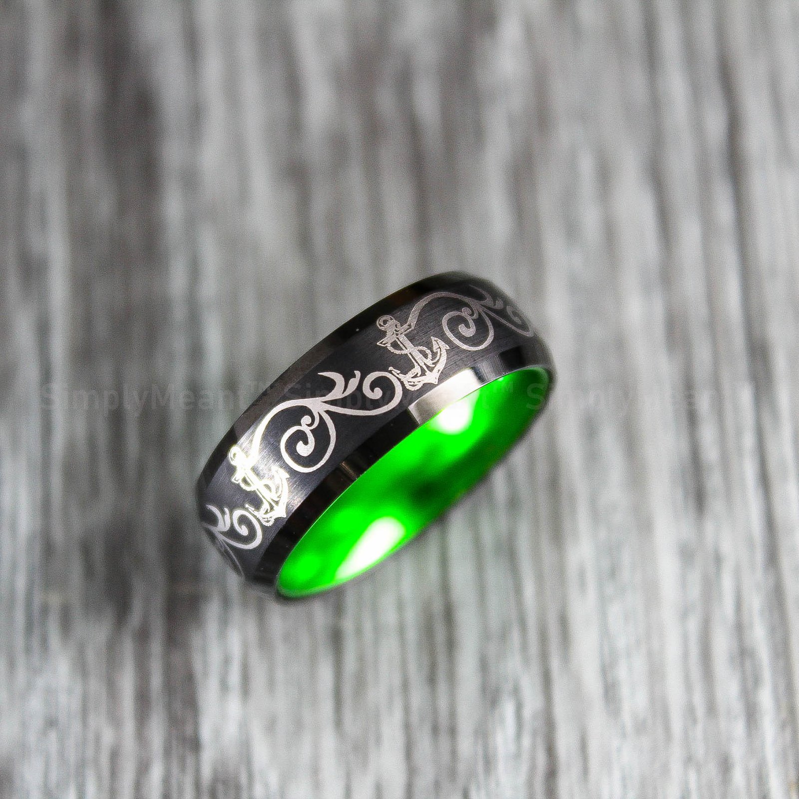 IMG_1704 Anchor Wedding Rings, Nautical Wedding Rings, Anchor Jewelry, Anchor Rings - Image 3