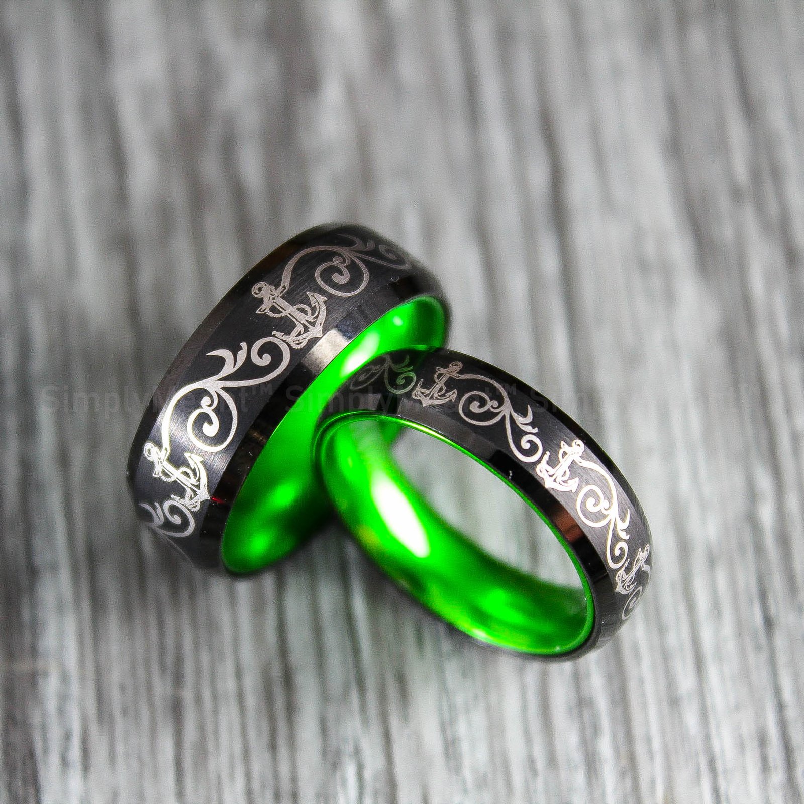IMG_1705 Anchor Wedding Rings, Nautical Wedding Rings, Anchor Jewelry, Anchor Rings - Image 1