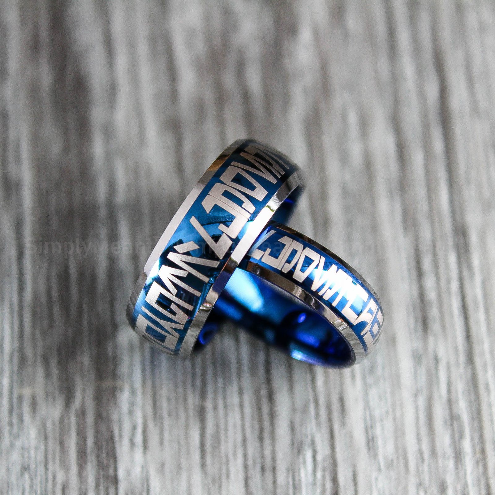 IMG_1707 Aurebesh Wedding Rings, Star Wars Wedding Rings, Aurebesh Jewelry, Aurebesh Rings - Image 1