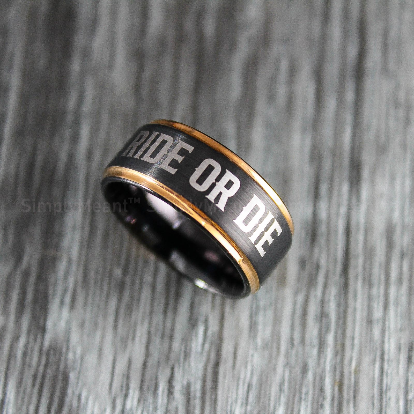IMG_1733 Ride or Die Rings, Ride or Die, Ride or Die Wedding Rings, Ride or Die Wedding Bands, Black Wedding Rings, Black Wedding Bands, Biker Rings - Image 1