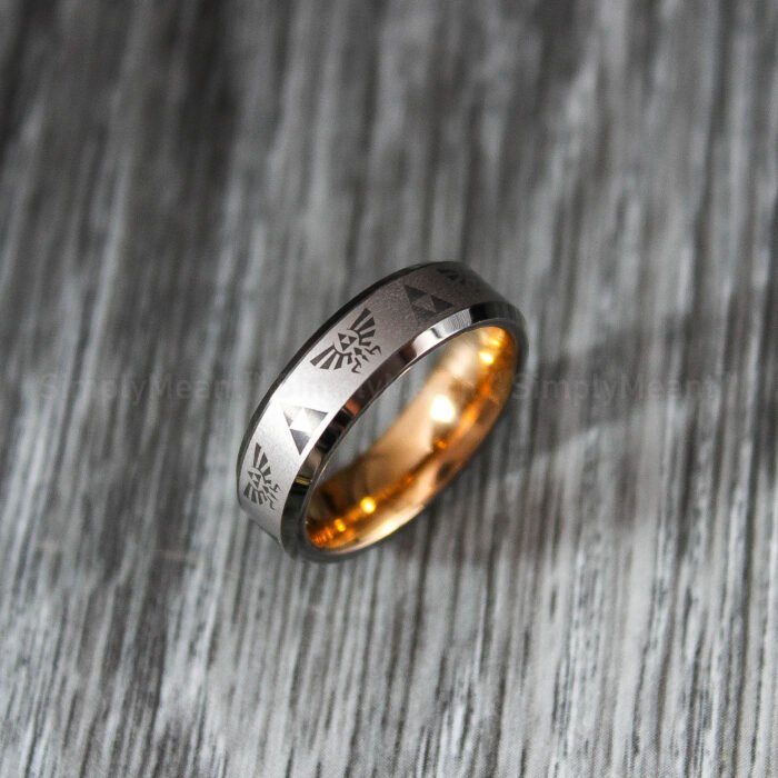 Zelda Wedding Ring, Legend of Zelda Wedding Ring, Zelda Jewelry, Gamer Ring - Image 1