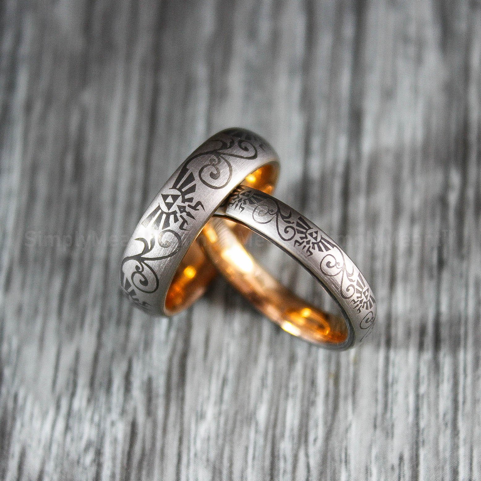 IMG_1802 Zelda Wedding Ring, Legend of Zelda Wedding Ring, Zelda Jewelry, Gamer Ring - Image 4