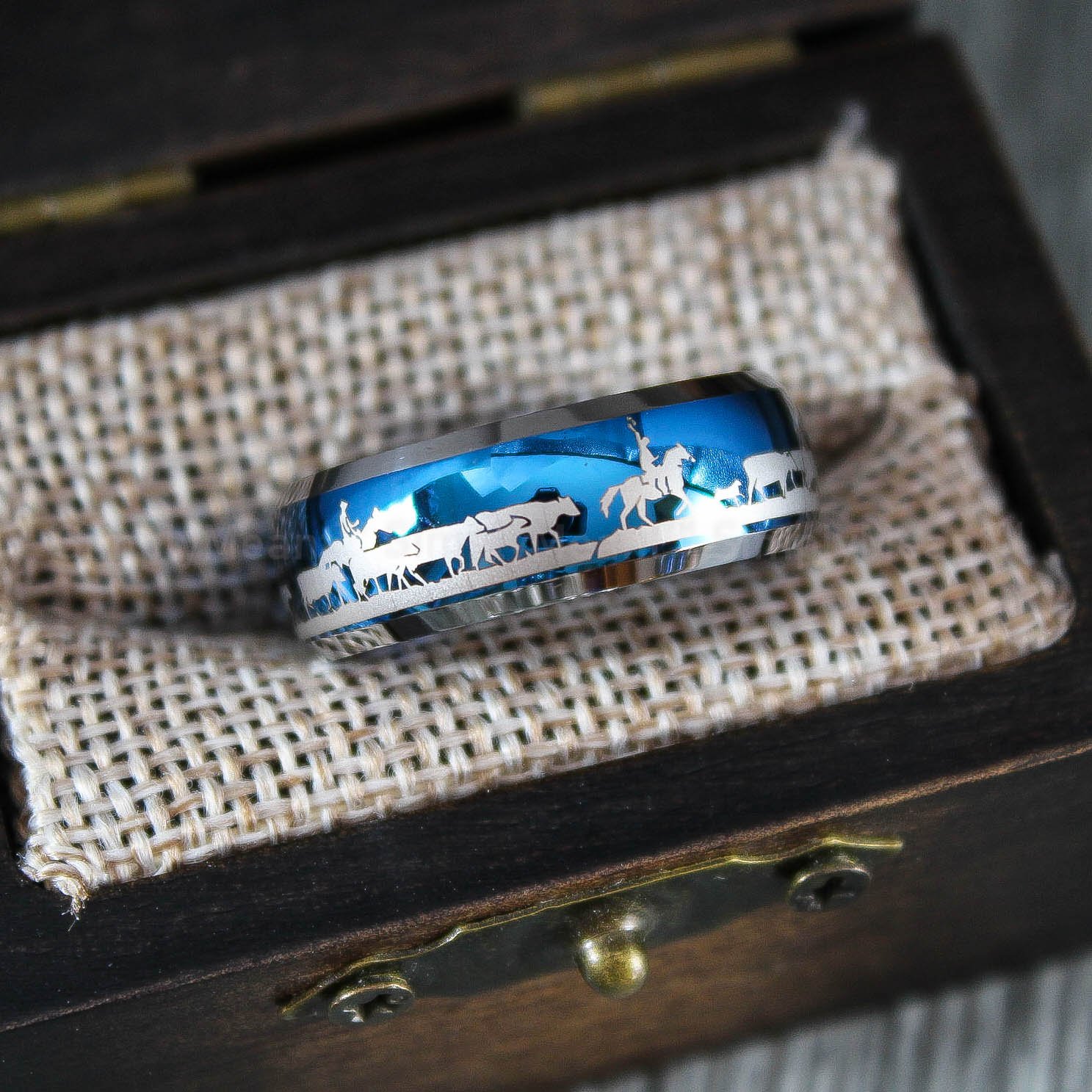 IMG_1805 Cattle Rancher Ring, Rancher Wedding Band, Cowboys Wedding Band, Cowboys Jewelry - Image 4