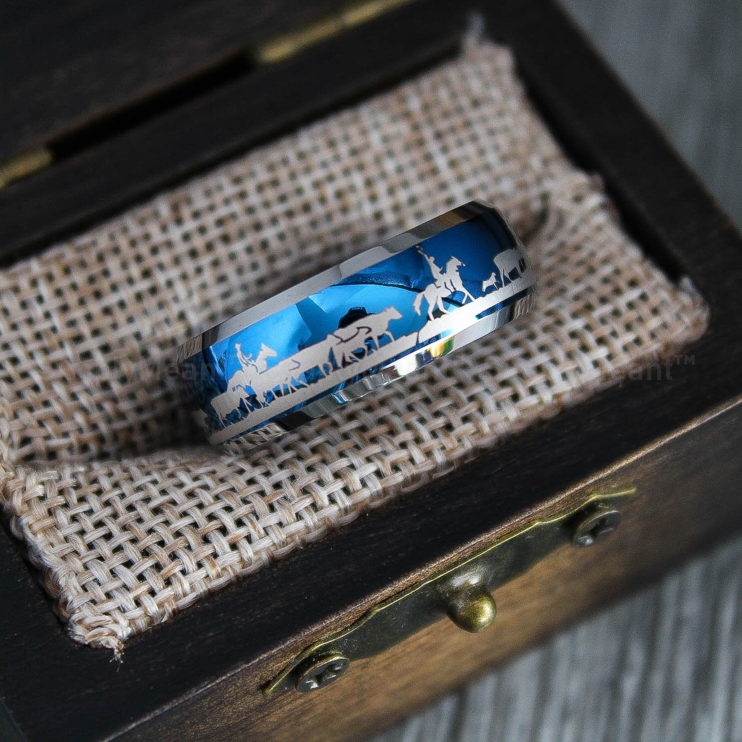 IMG_1806 Cattle Rancher Ring, Rancher Wedding Band, Cowboys Wedding Band, Cowboys Jewelry - Image 5
