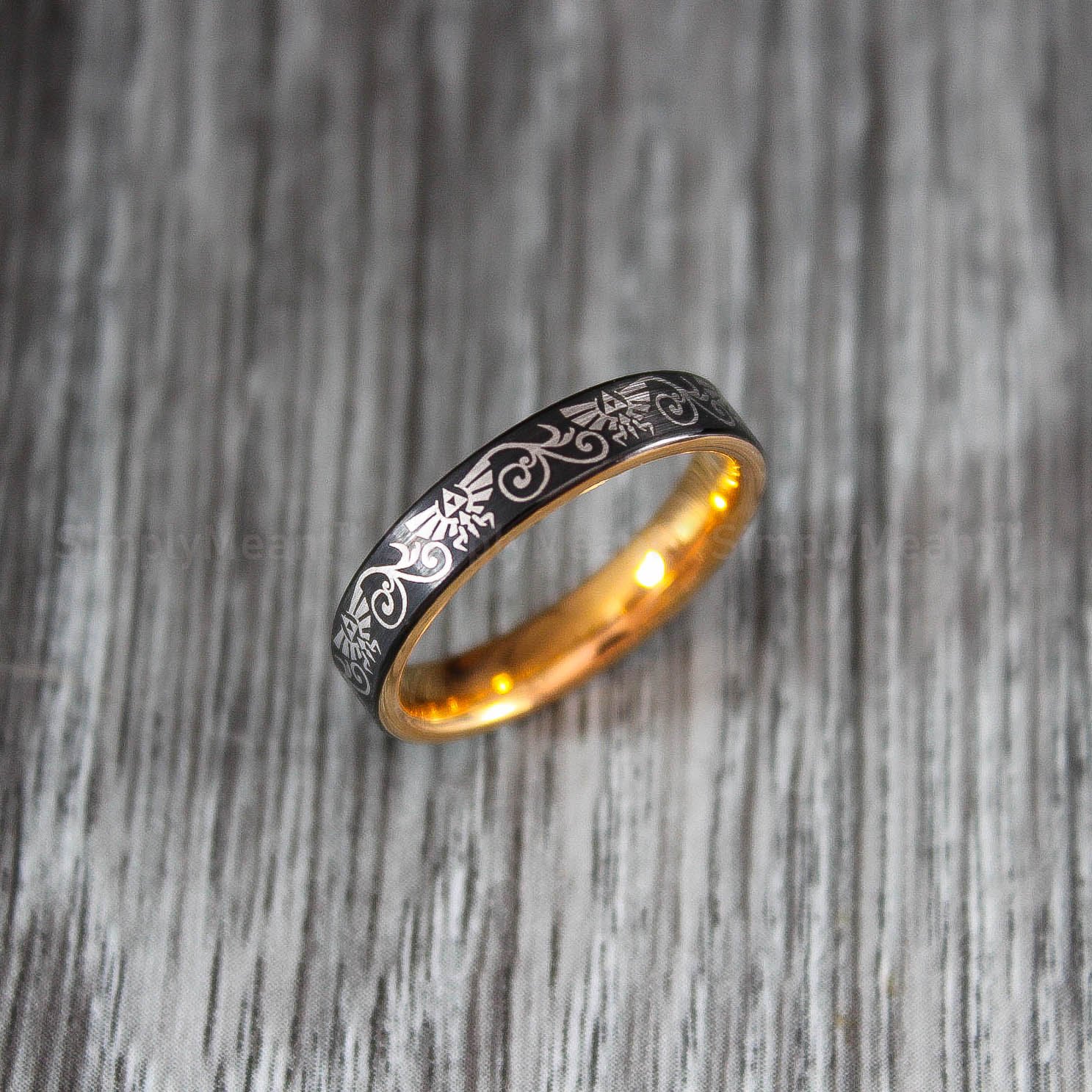 IMG_1808 Zelda Wedding Rings, Legend of Zelda Wedding Rings, Zelda Jewelry, Gamer Rings - Image 4