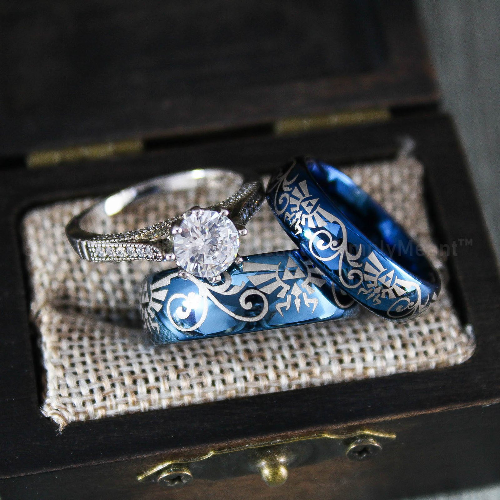 IMG_1829 Zelda Wedding Rings, Legend of Zelda Wedding Rings, Zelda Jewelry, Gamer Rings - Image 1