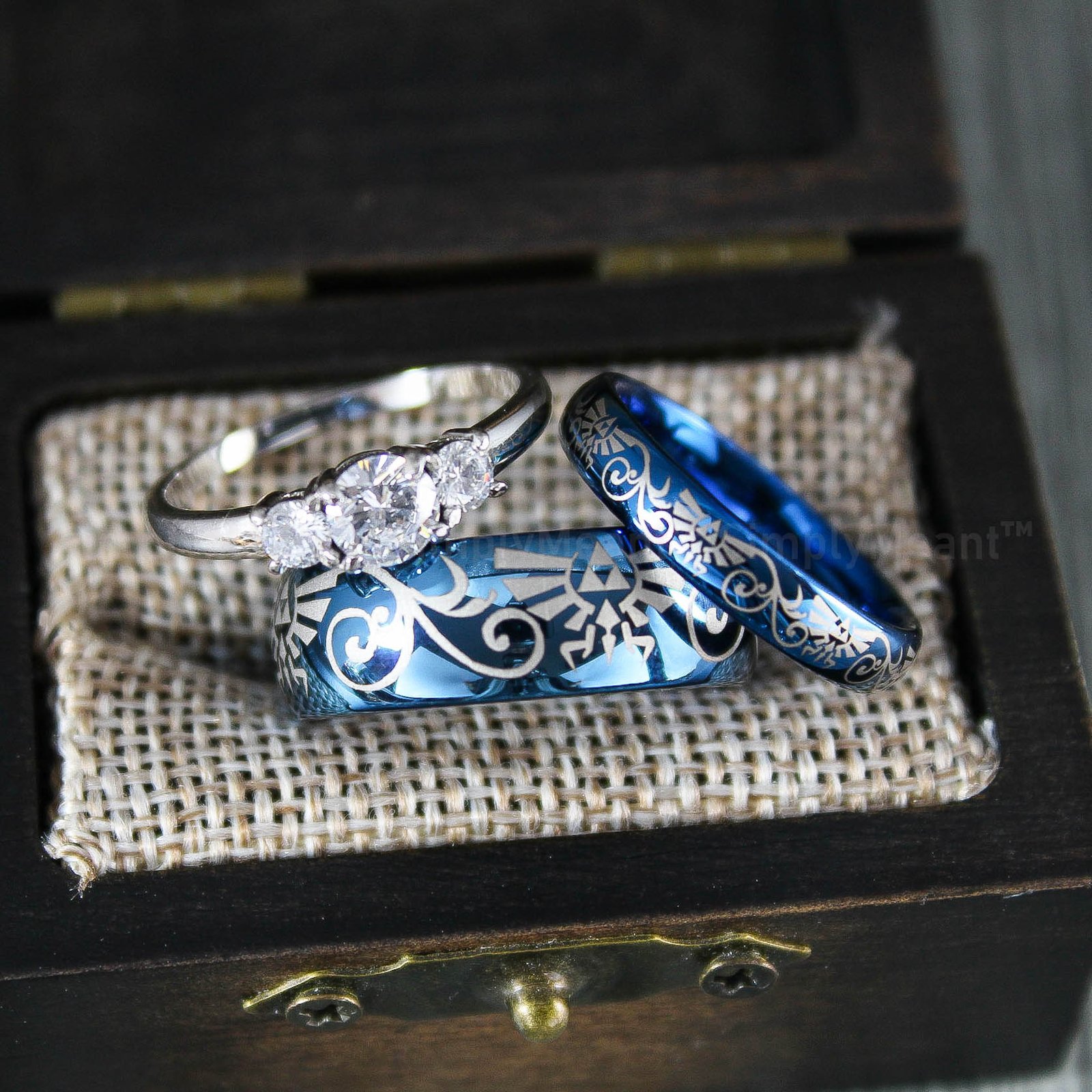 IMG_1832 Zelda Wedding Rings, Legend of Zelda Wedding Rings, Zelda Jewelry, Gamer Rings - Image 1