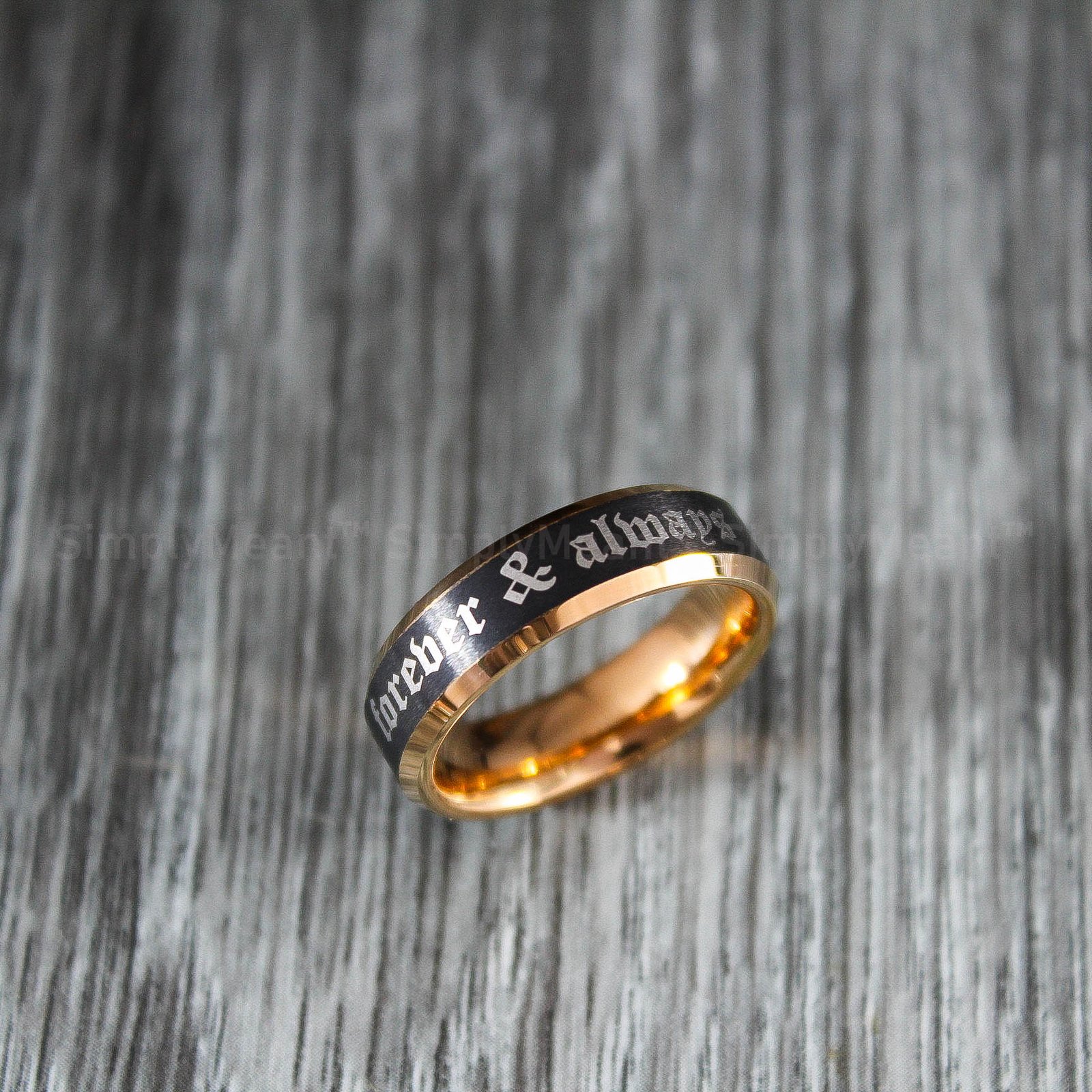 IMG_1834 Forever and Always Ring, Black Wedding Bands, Forever and Always Wedding Band - Image 1