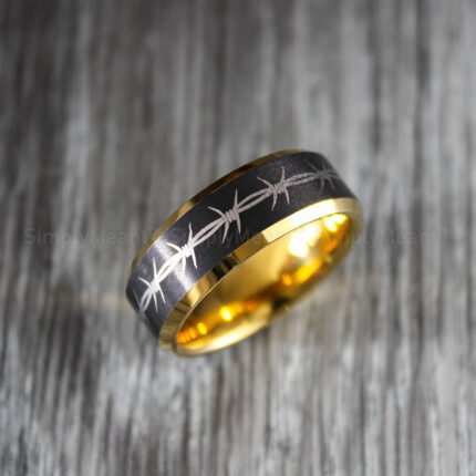 Barbed Wire Ring, Black Wedding Band, Barbed Wire Wedding Band