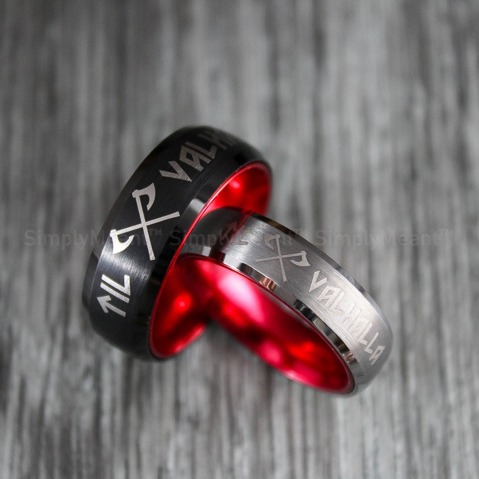 IMG_1867 Til Valhalla Rings, Til Valhalla Wedding Bands, Vikings Couple Rings - Image 5