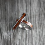 Wood Rings, Wood Wedding Bands, 4mm Tungsten Wedding Bands, Wood Wedding Rings - Image 3