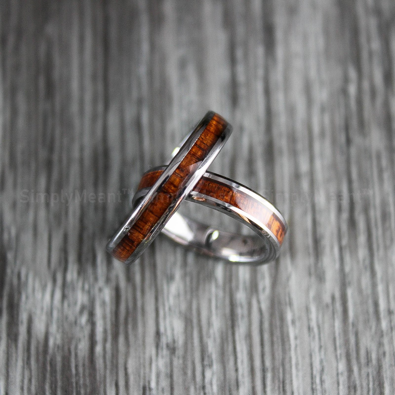 IMG_1875 Wood Rings, Wood Wedding Bands, 4mm Tungsten Wedding Bands, Wood Wedding Rings - Image 3